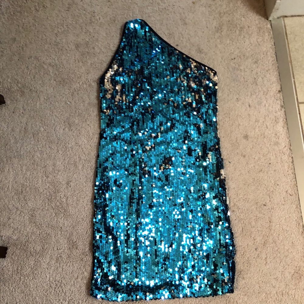 Squin off the shoulder dress